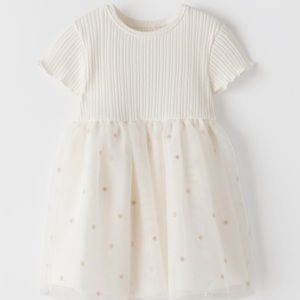 Zara combination tulle dress